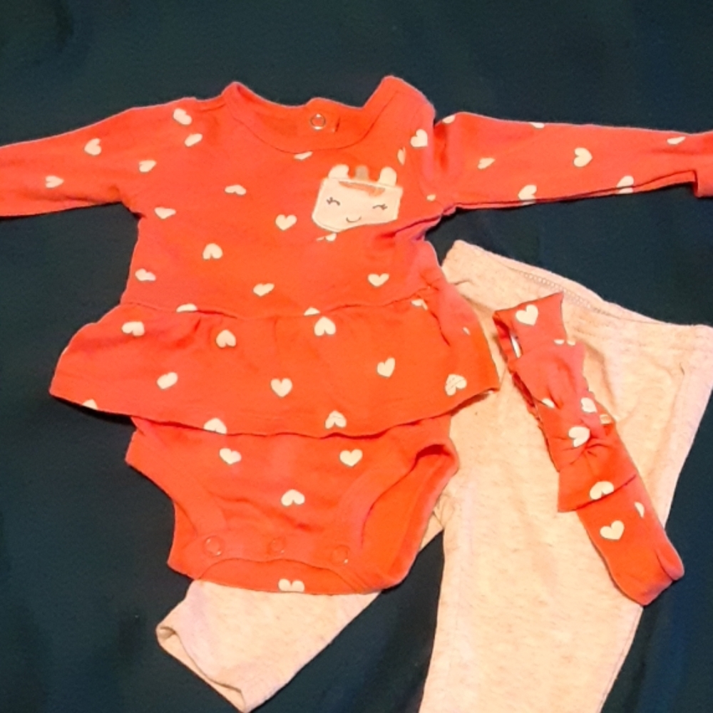 Newborn outfit from Carter's , comes with headband